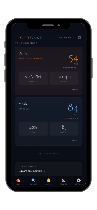 LightCast app