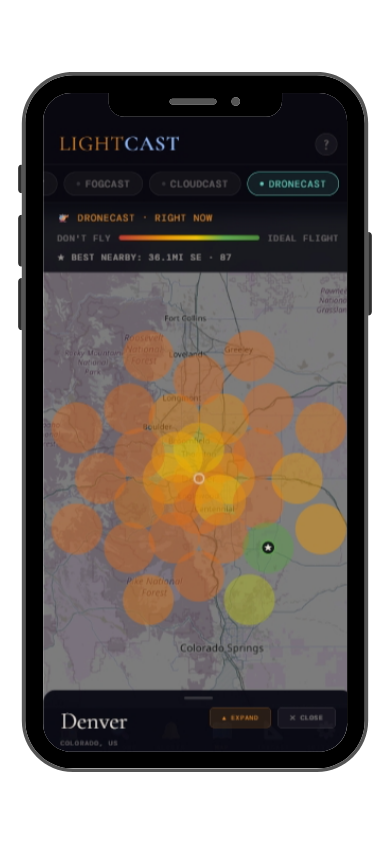 LightCast live conditions heatmap